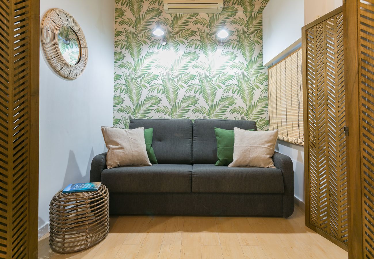 living room with comfortable sofa bed for 2 extra people